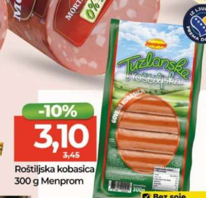 Roštiljska kobasica 300 g Menprom