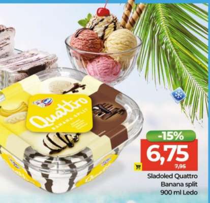 Sladoled Quattro Banana split