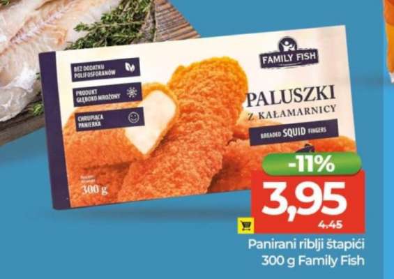 Panirani riblji štapići 300 g Family Fish