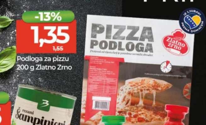 Podloga za pizzu 200 g Zlatno Zrno