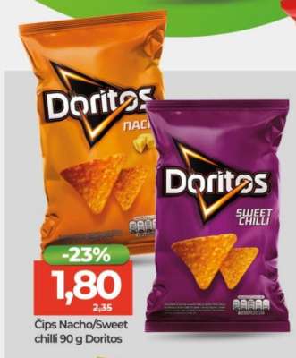 Čips Nacho/Sweet chilli 90 g Doritos