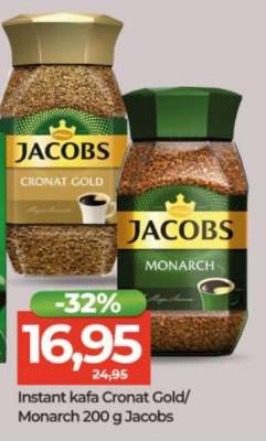 Instant kafa Cronat Gold/Monarch 200 g Jacobs
