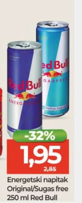 Energetski napitak Original/Sugas free 250 ml Red Bull