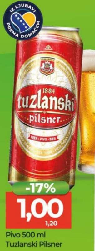 Pivo 500 ml, Tuzlanski pilsner