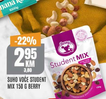 SUHO VOĆE STUDENT MIX 150 G BERRY