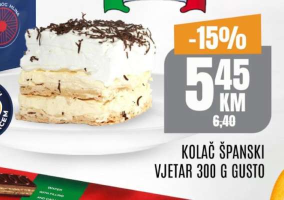 KOLAČ ŠPANSKI VJETAR 300 G GUSTO