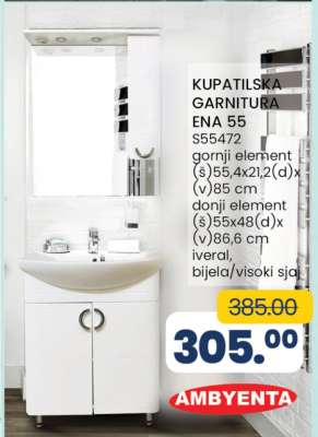 KUPATILSKA GARNITURA ENA 55