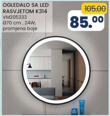 OGLEDALO SA LED RASVJETOM K314