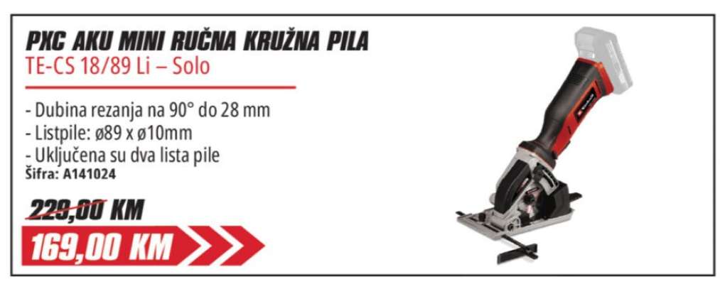 PXC AKU MINI RUČNA KRUŽNA PILA