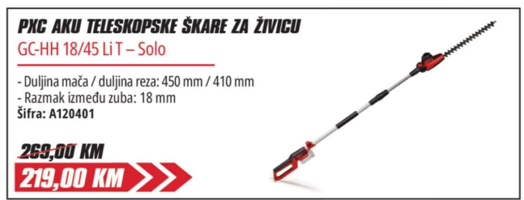 PXC AKU TELESKOPSKE ŠKARE ZA ŽIVICU