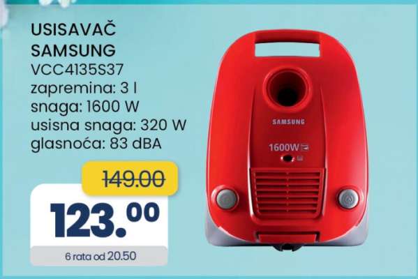 USISAVAČ SAMSUNG VCC4135S37