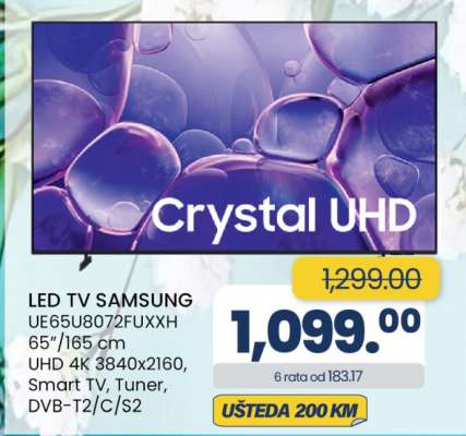 LED TV SAMSUNG UE65UB8072FUXXH