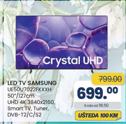 LED TV SAMSUNG UE50U7022FKXXH