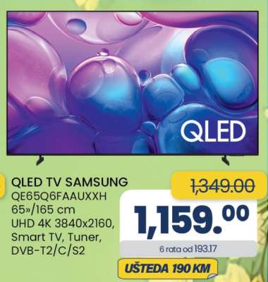 QLED TV SAMSUNG QE65Q6FAAUXXH