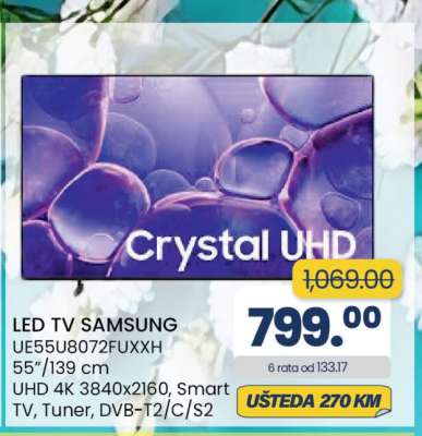 LED TV SAMSUNG UE55U8072FUXXH