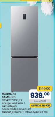 HLADNJAK SAMSUNG RB34C672ES9/EK