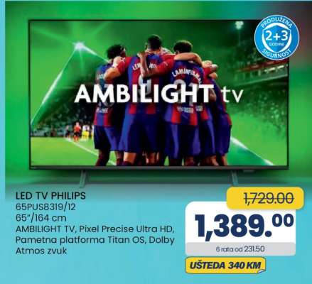 LED TV PHILIPS 65PUS8319/12