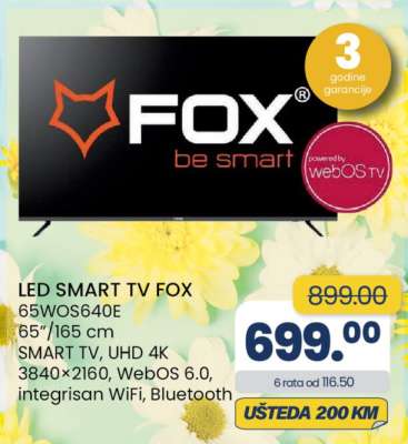LED SMART TV FOX 65WOS640E