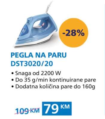 Pegla na paru DST3020/20