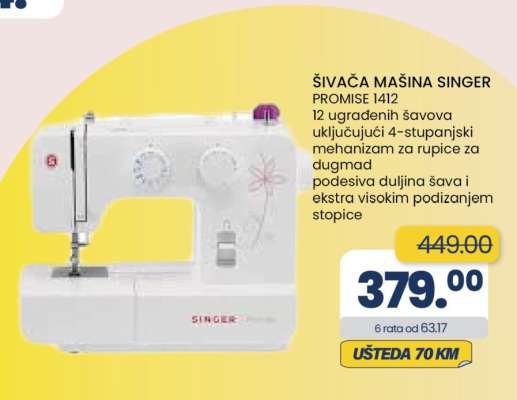 ŠIVAĆA MAŠINA SINGER PROMISE 1412
