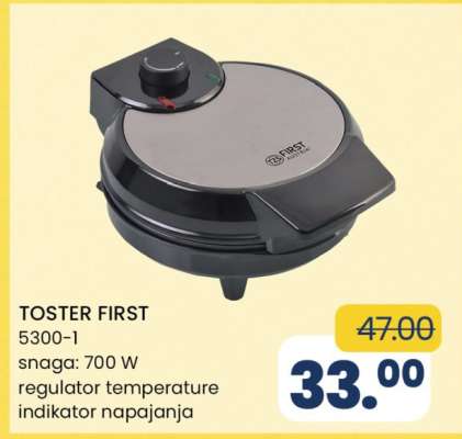 TOSTER FIRST