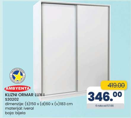 KLIZNI ORMAR LUX I
