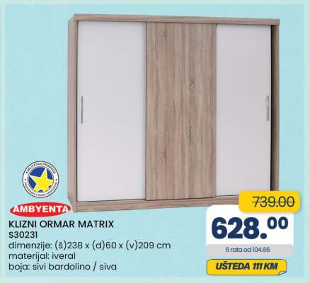 KLIZNI ORMAR MATRIX