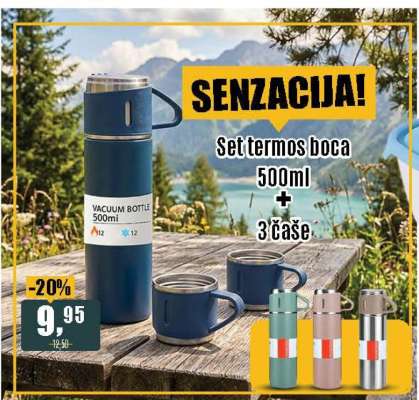Set termos boca 500ml + 3 čaše
