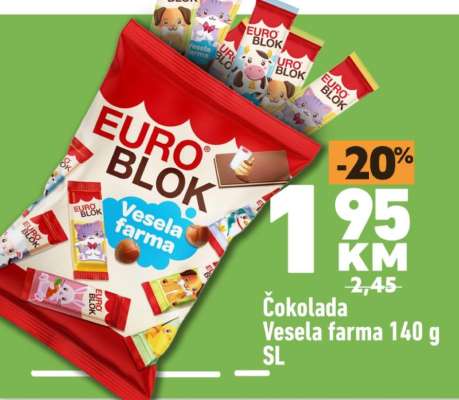 Čokolada Vesela farma 140 g