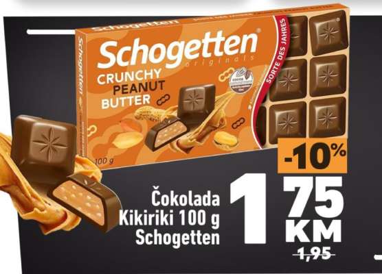 Čokolada Kikiriki 100 g Schogetten