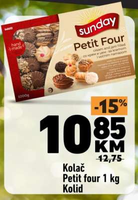 Kolač Petit four 1 kg Kolid