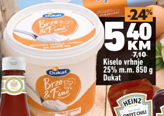 Kiselo vrhnje 25% m.m.