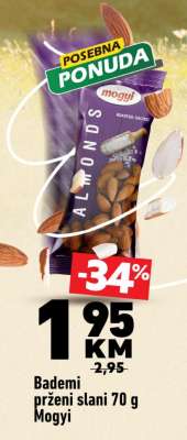 Bademi prženi slani 70 g Mogyi