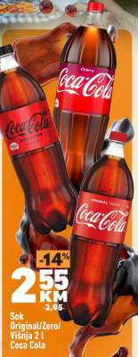 Sok Original/Zero/Višnja 2 l Coca Cola