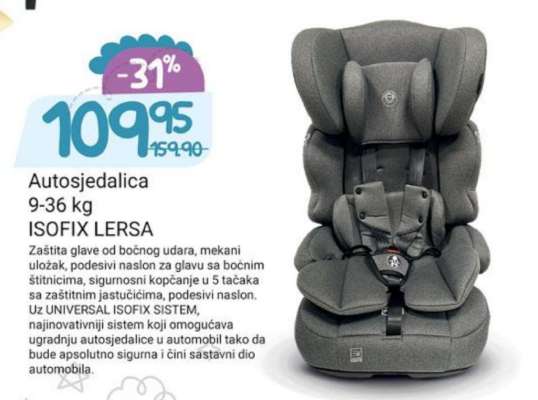 Autosjedalica 9 - 36 kg isofix Lersa