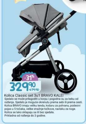Kolica Classic set 3u1 BRAVO KALEI