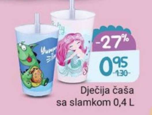 Dječija čaša sa slamkom 0,4 L