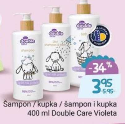 Šampon / kupka / šampon i kupka 400 ml Double Care Violeta