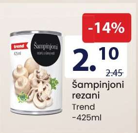 Šampinjoni rezani