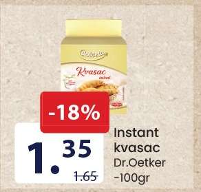 Instant kvasac