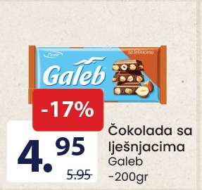 Čokolada sa lješnjacima