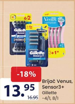 Brijač Venus, Sensor3+ Gillette