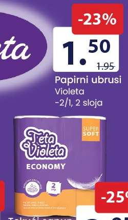 Papirni ubrusi Violeta