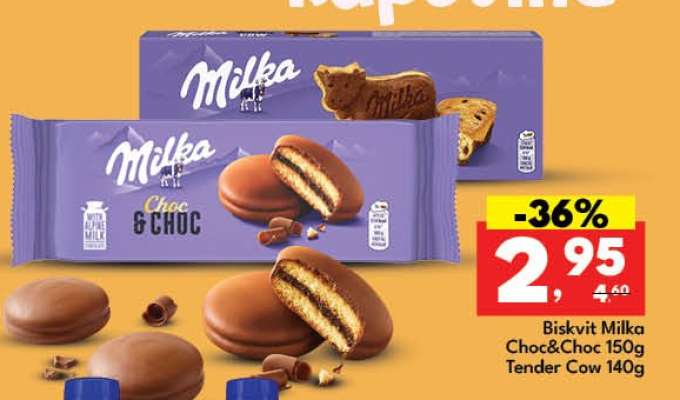 Biskvit Milka Choc&Choc 150g Tender Cow 140g