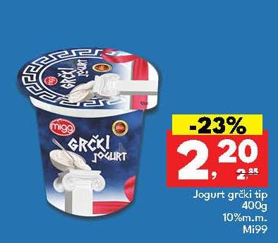 Jogurt grčki tip