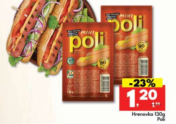Hrenovka 130g Poli