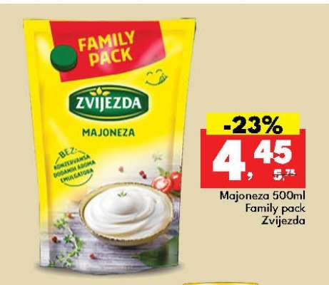 Majoneza 500ml Family pack Zvijezda