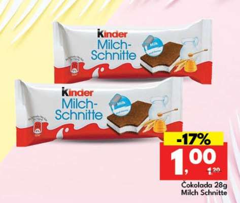 Čokolada 28g Milch Schnitte