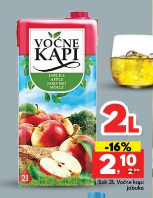 Sok 2L Voćne kapi jabuka