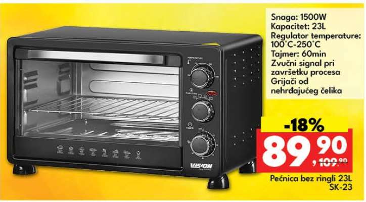 Pećnica bez ringli 23L SK-23
